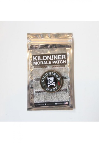Kiloninerpets black and white and brown and red and green Dog And Crossbones mini Multicam- Morale Patch AACE7ES2142876GS_1