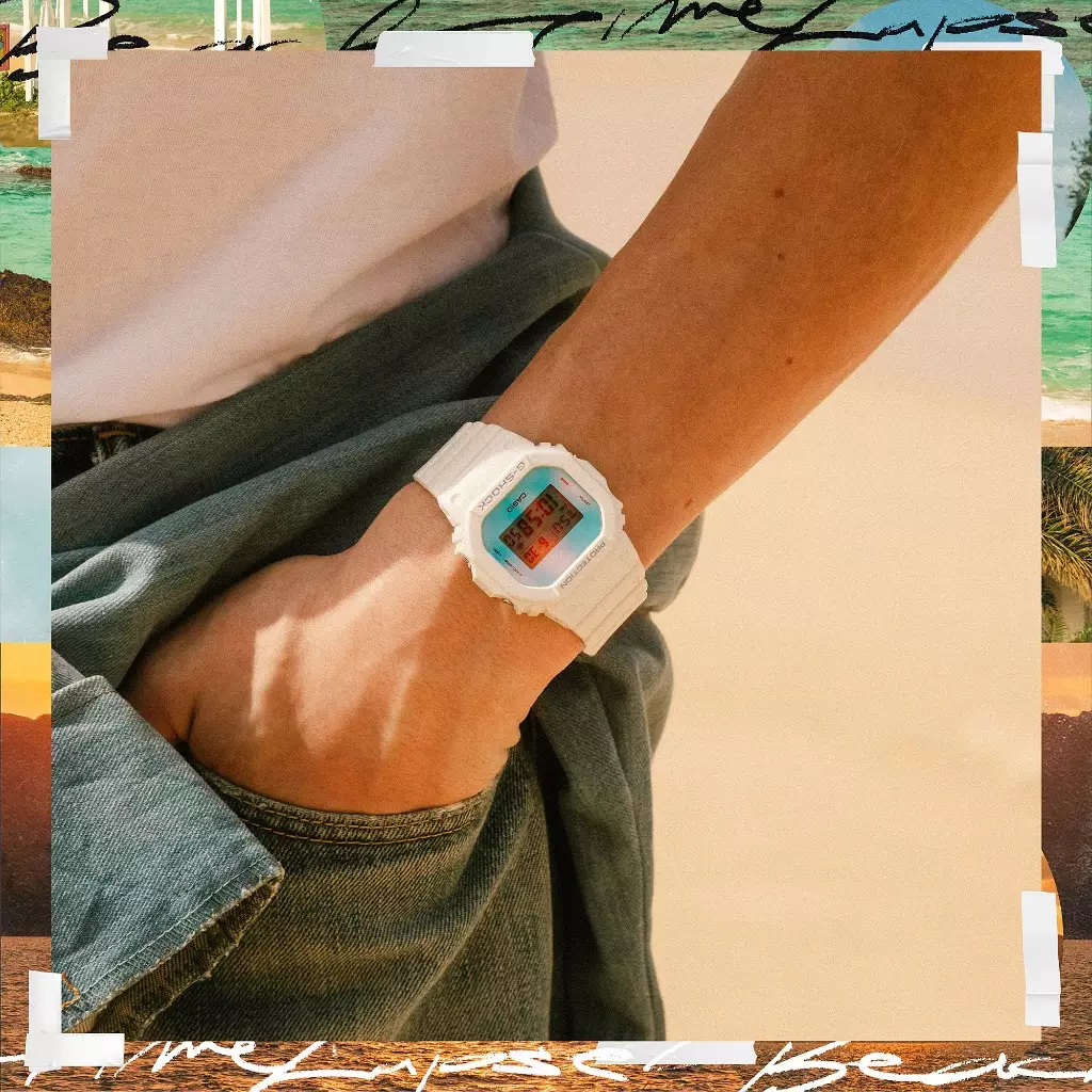 Casio G-Shock Jam Tangan Pria dengan format Digital DW-5600TL-7DR