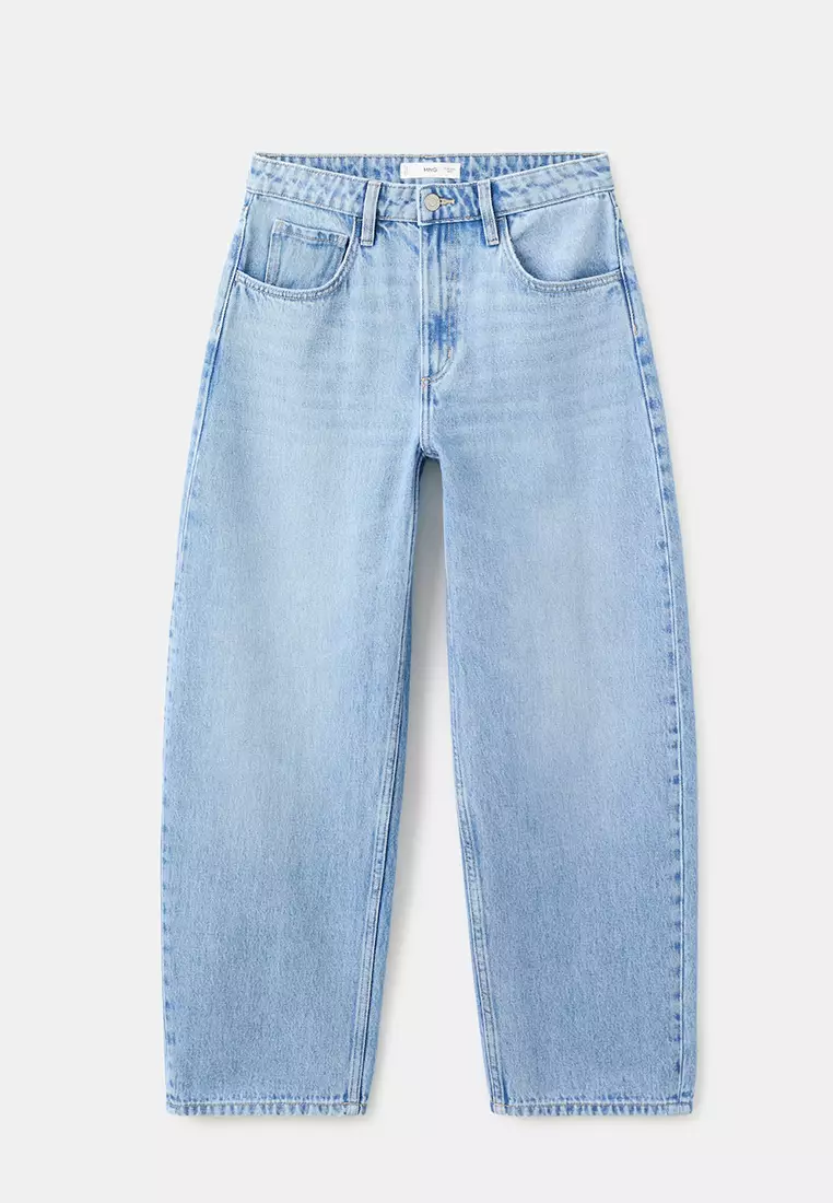 High-Waisted Barrel Jeans