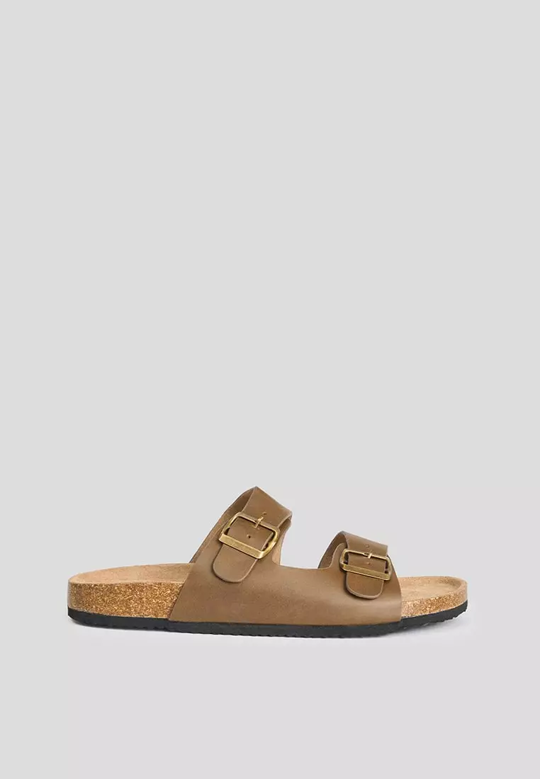 Men's Cork Double Strap Slides