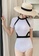 Sunnydaysweety white Little Fragrant Shoulder Color Matching Girl One-Piece Swimsuit A21071405W 02F94US398A9E4GS_5