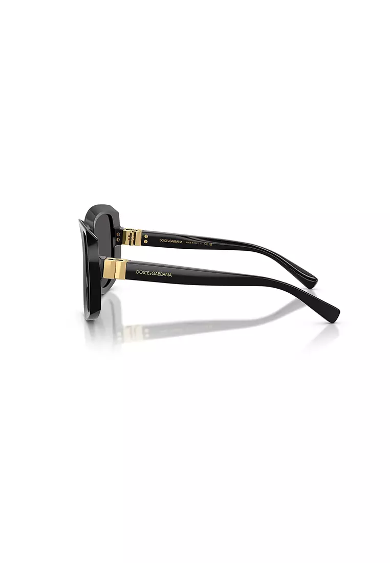 Women's Square Frame Black Acetate Sunglasses - DG4495
