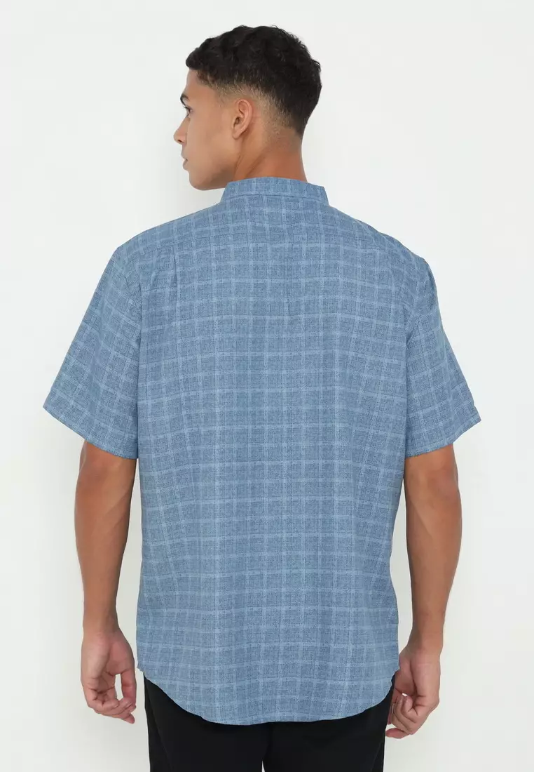 POLICE Kemeja Koko Printing Cotton Soft Regular Fit Pria