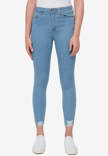 Buy Ovs Super Skinny Fit Rips Jeans Online Zalora Singapore