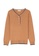 A-IN GIRLS brown Retro V-Neck All-Match Sweater FDC3EAA1E353A0GS_4