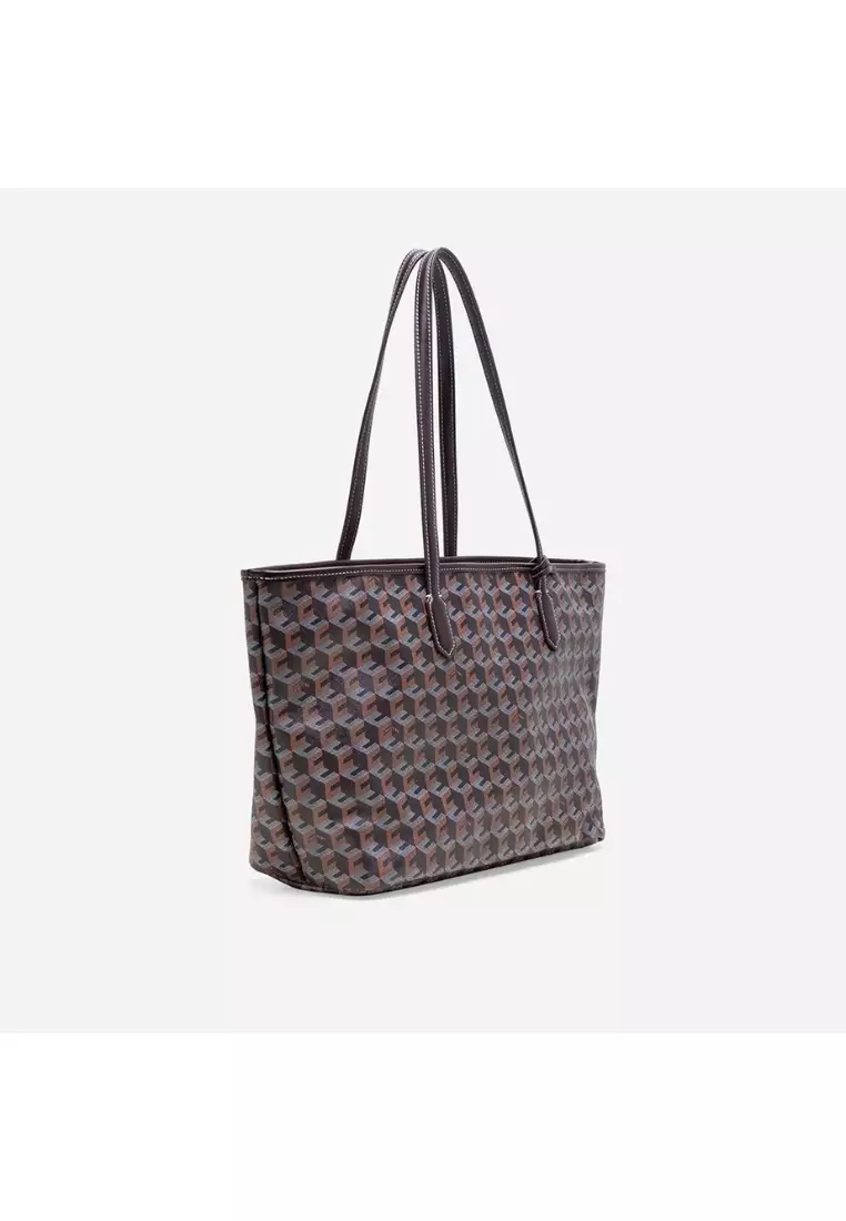 Russo Monogram Tote Bag Chestnut Brown