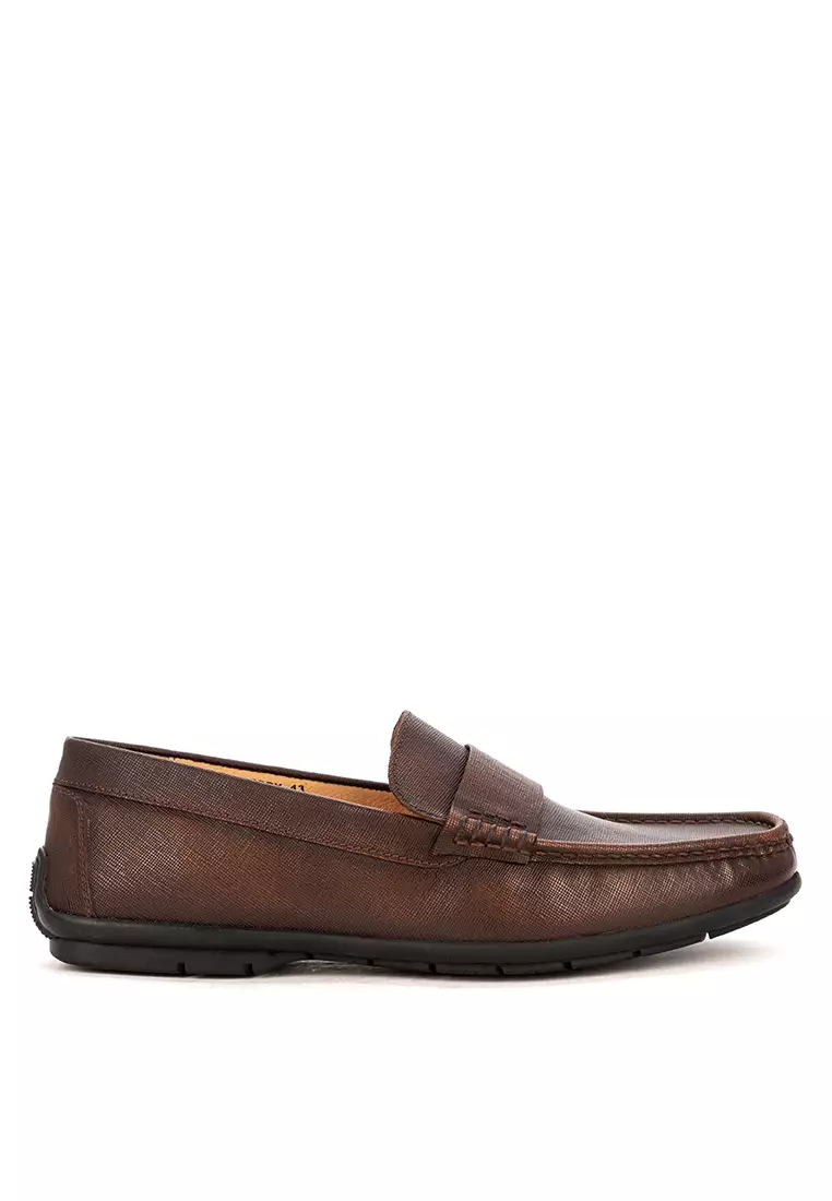 Perry Brown Driving Loafer Shoes