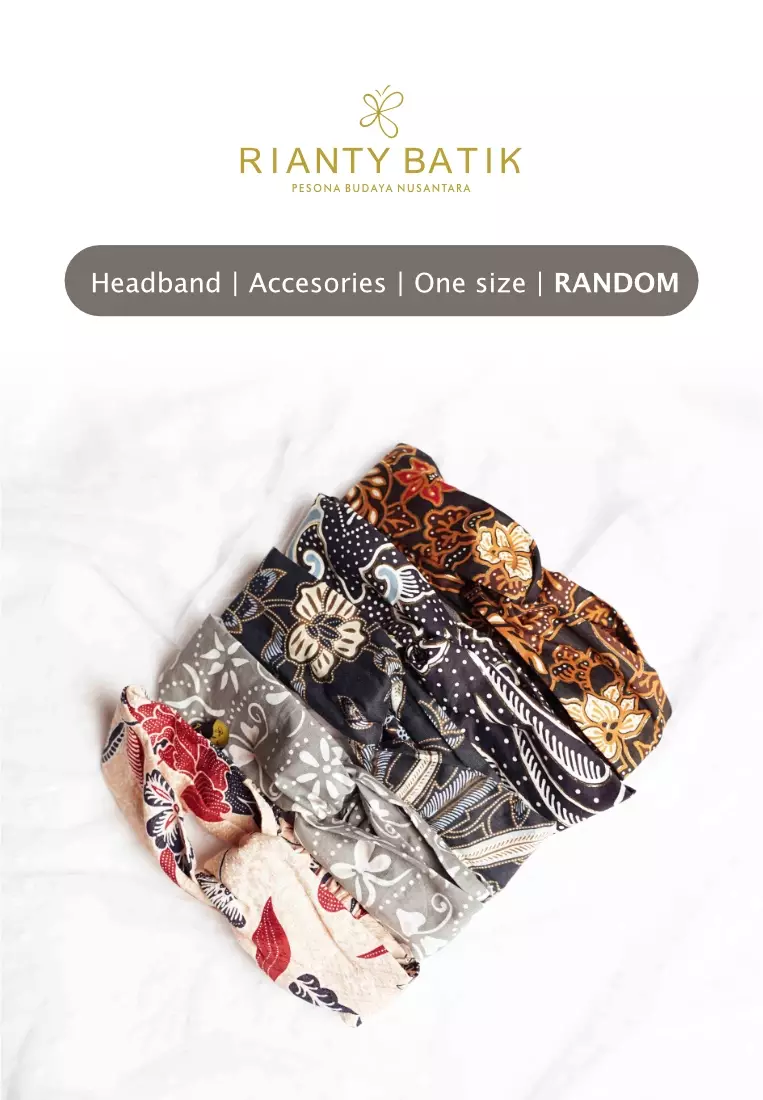 Bando Korean Rubber Headband Random Spesial Edition Rianty Batik [RANDOM]