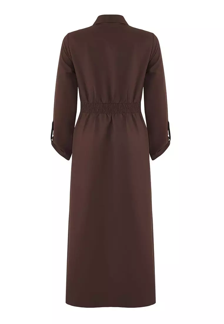Zipper Detailed Gabardine Dress