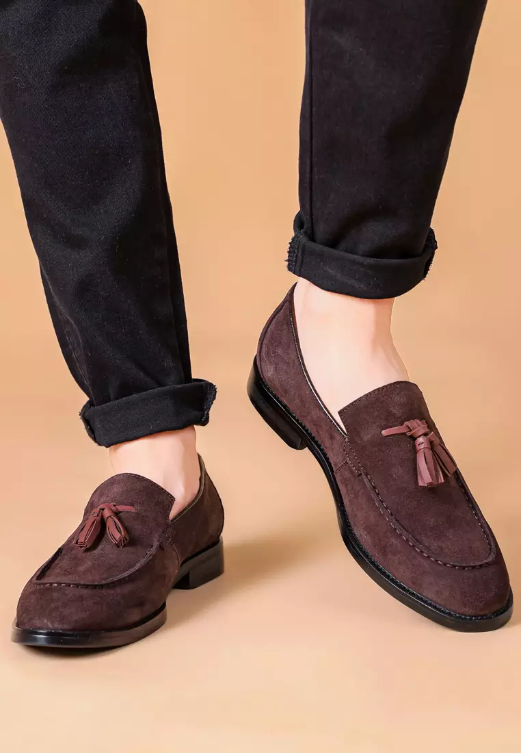 Suede Leather Tassel loafers MK5060-1