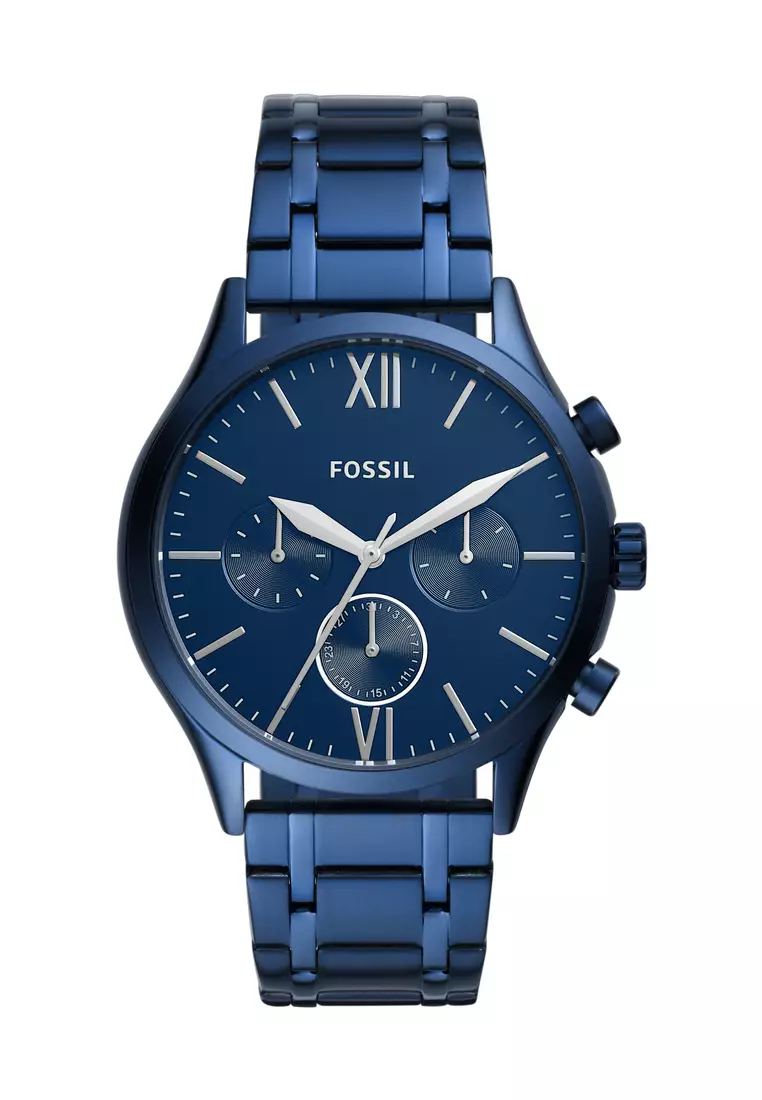 Men's fossil watch shop blue face