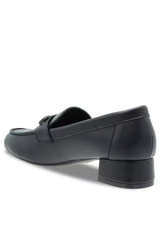 Slip On Faux Leather Fashion Heels