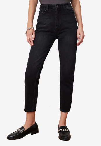 Trendyol black High Waist Mom Jeans 7000CAA494D8B4GS_1