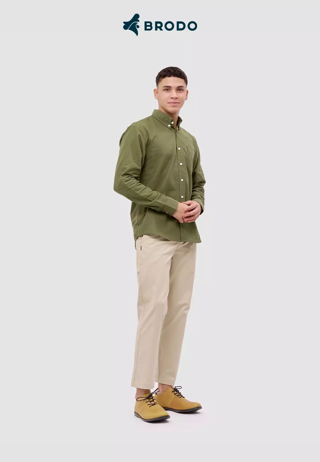 BRODO - Kemeja Broshirt Long Olive Size L