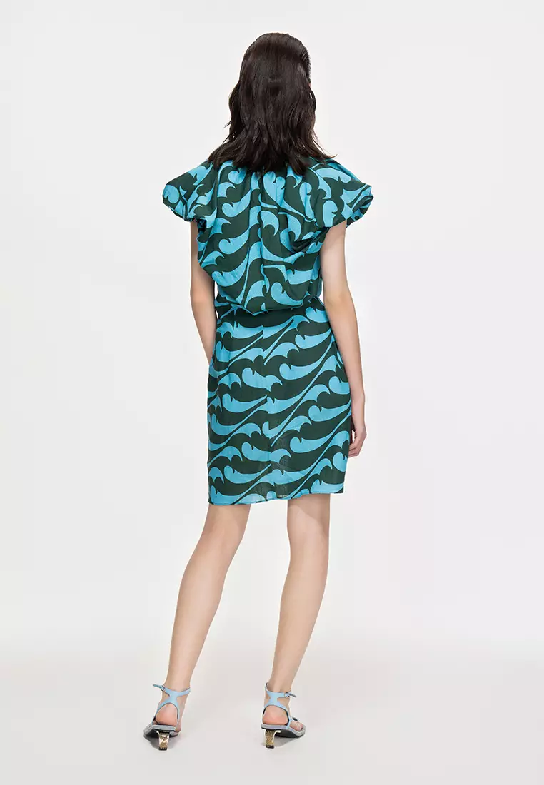 Eco-Friendly S-Line Fitted Avant-Garde Sleeveless Dress