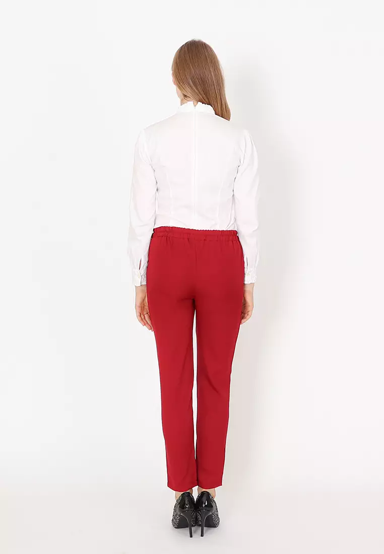 Emerald Maroon Pants