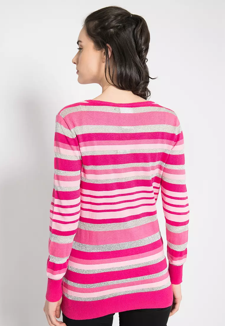 LGS - Sweater Wanita - Lengan Panjang - Motif Salur - LLST.360.C657.055.7C-L/S