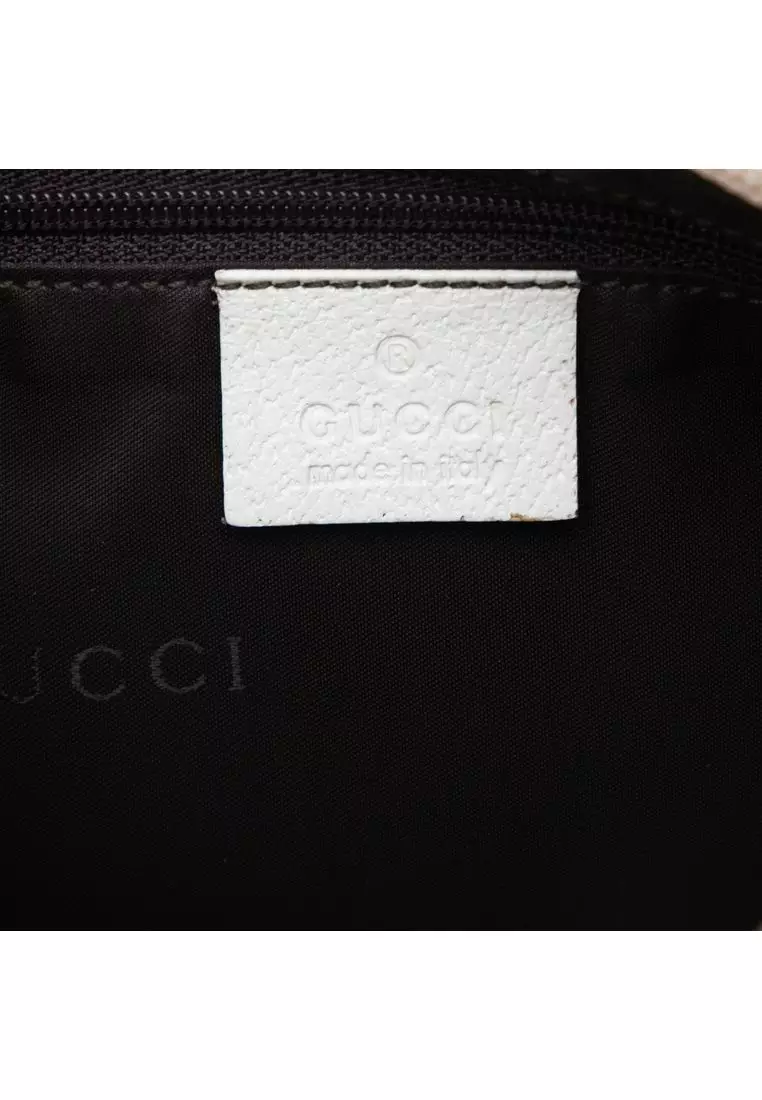 Pre-Loved Gucci Gg Canvas Bamboo Top Handle
