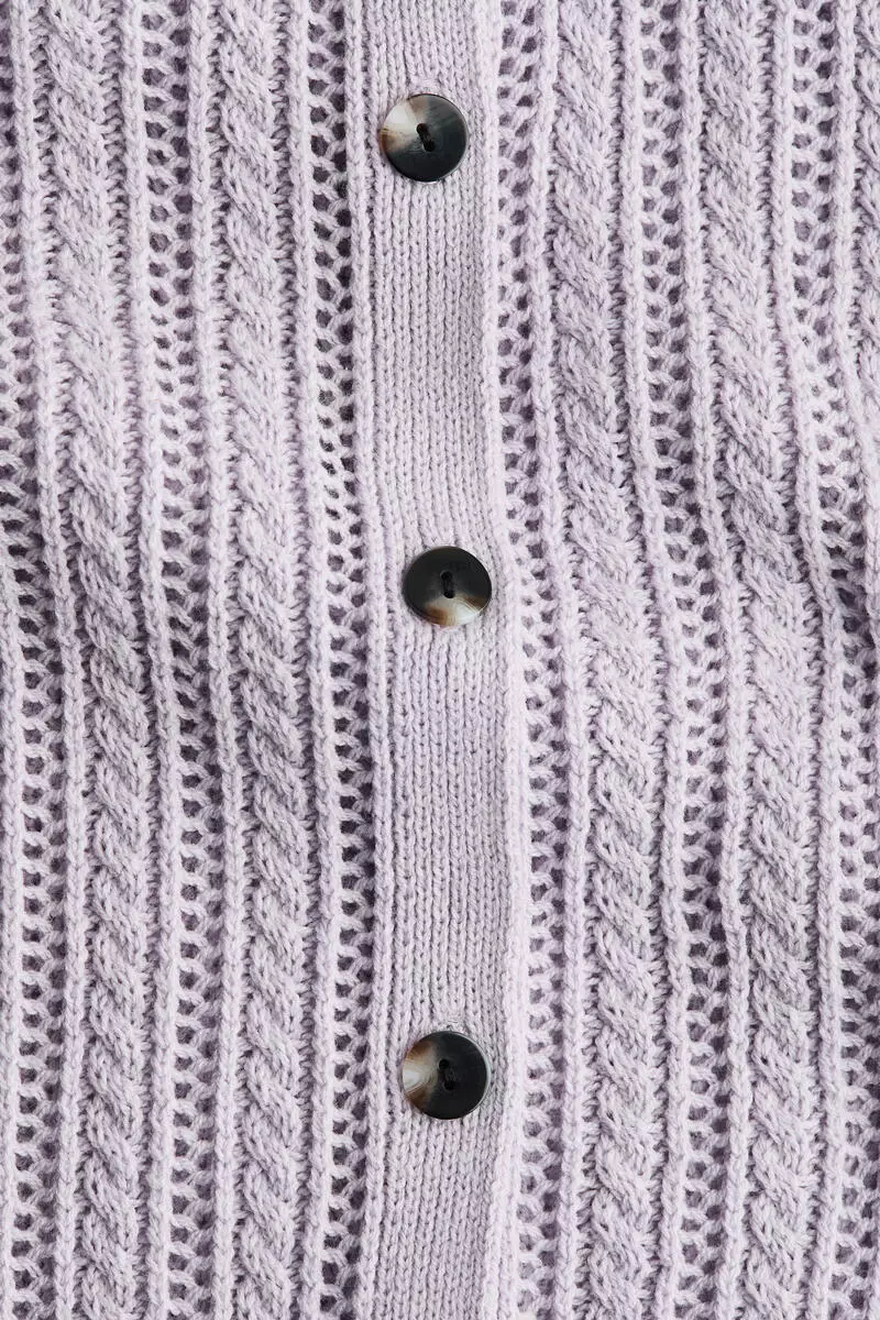 Pointelle-knit cardigan