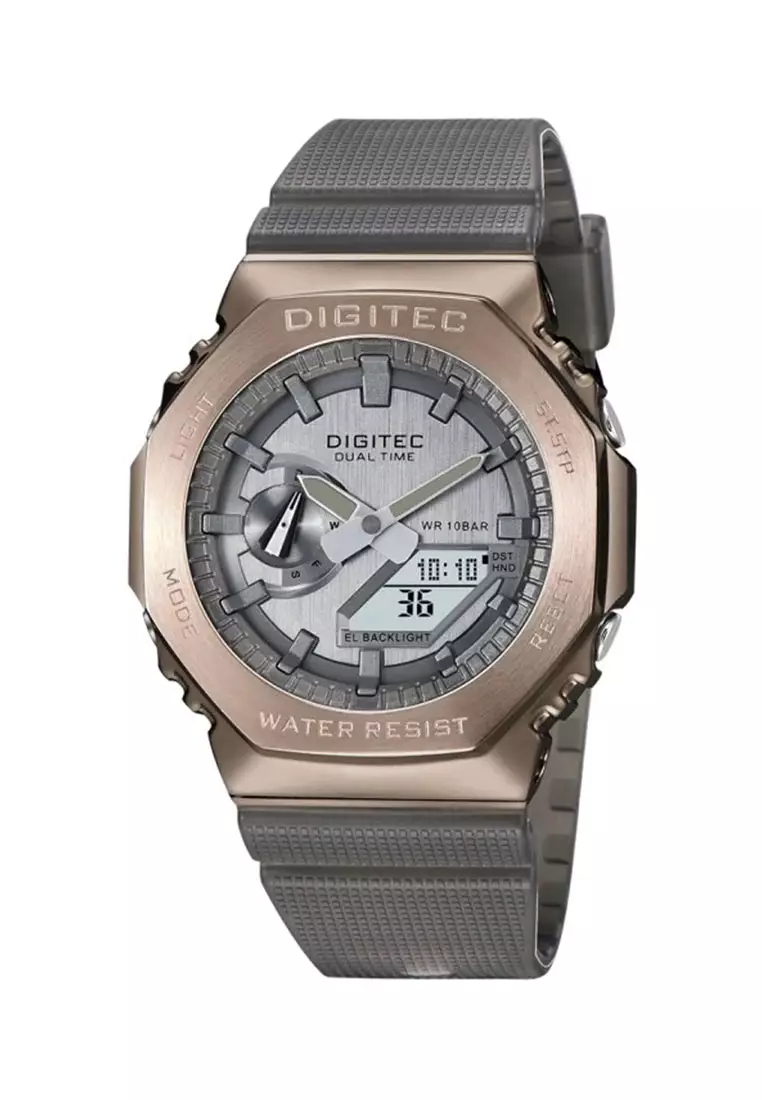 Digitec Jam Tangan Pria - Grey - Rubber Strap - DAS-2119T-CH-3W
