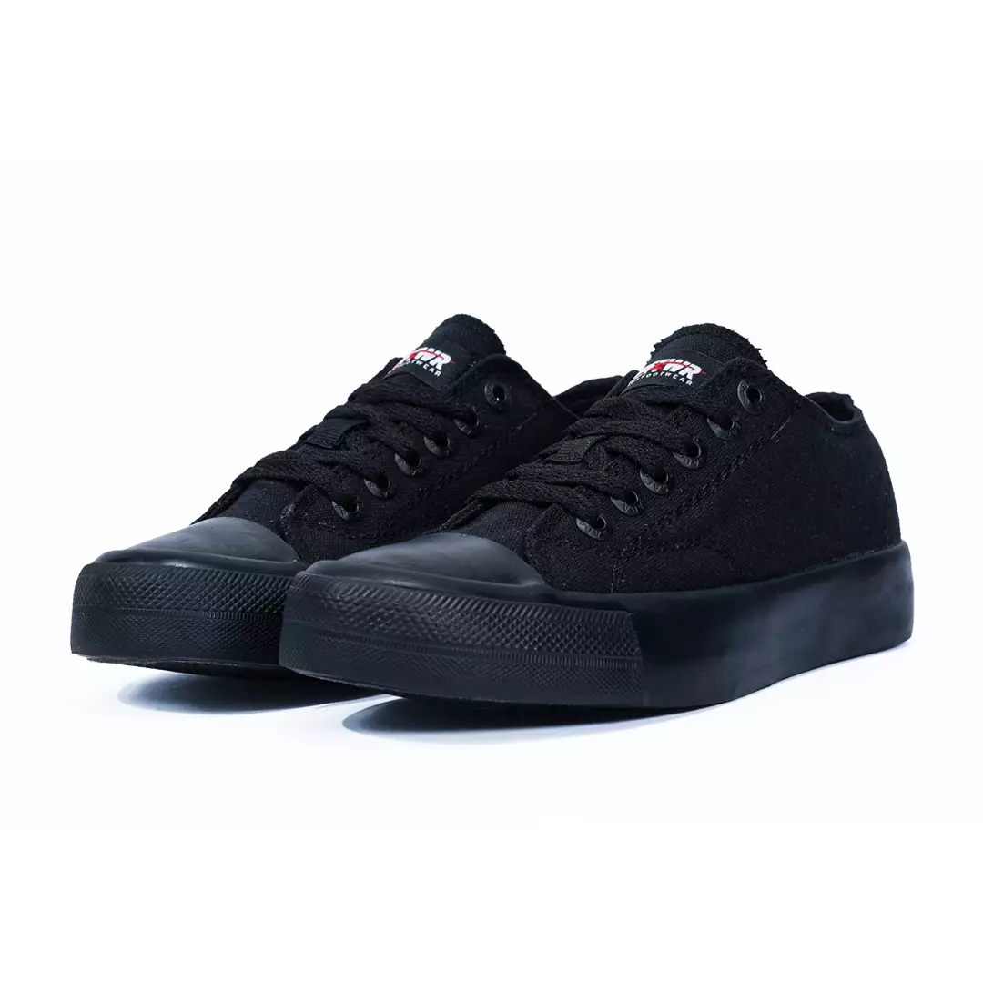SABA Vintage Low All Black - Sepatu Sneakers Casual Pria Wanita
