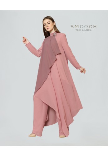 Smooch The Label pink Mashika Pink Gamis Dress With Long Pants Women 3F5EAAAEEFC9B8GS_1