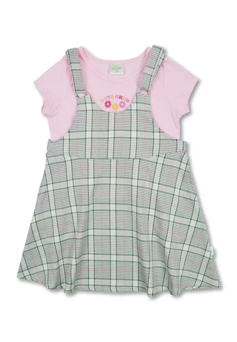 Checkered sales jumper dress
