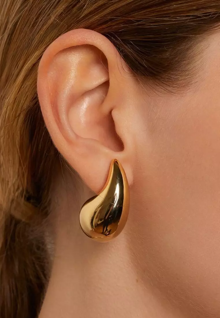 Lacrima 18K Gold Stud Earrings in Extra Large