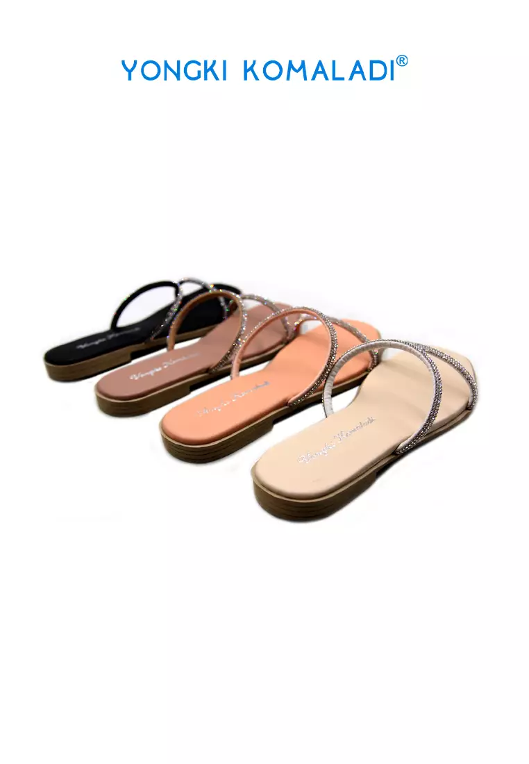 [ ORIGINAL ] YONGKI KOMALADI FLAT SANDAL OL-PG49901-21 CAMEL