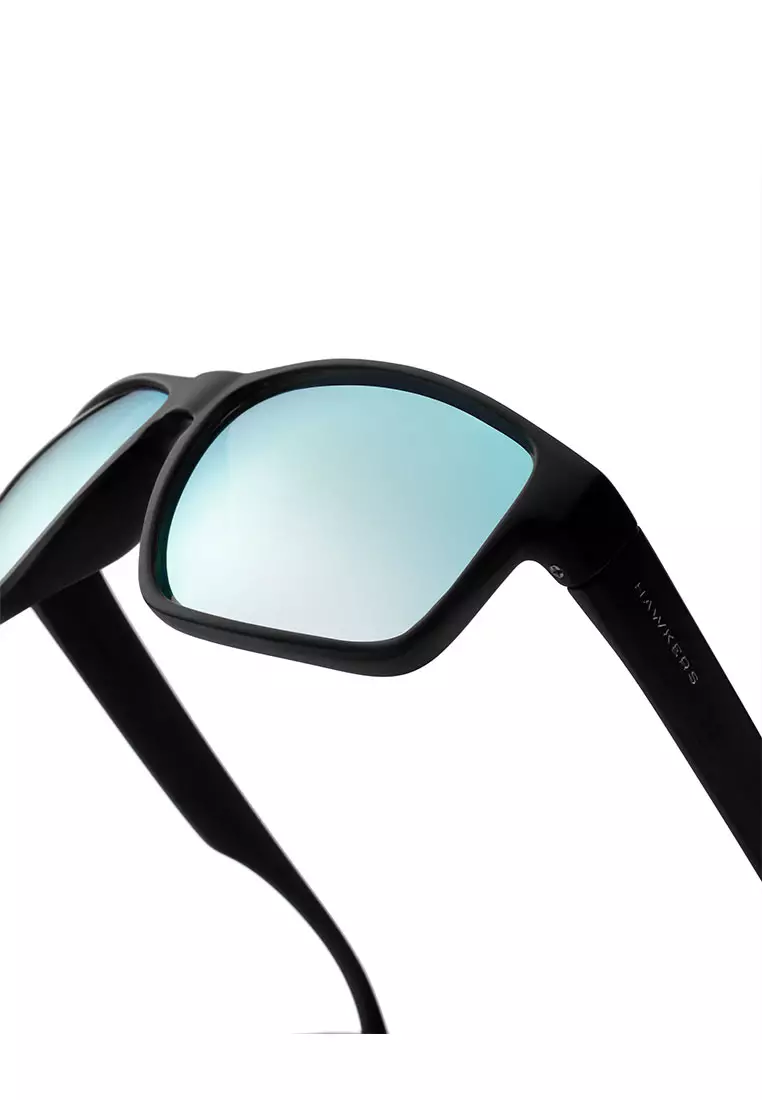 HAWKERS Black Chrome FASTER Sunglasses for Men and Women. UV400 Protection. Official Product Designed in Spain