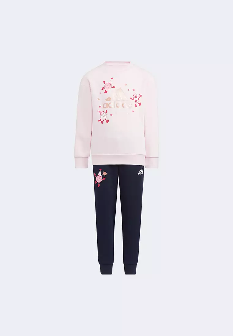 Childrens pink adidas tracksuit hot sale