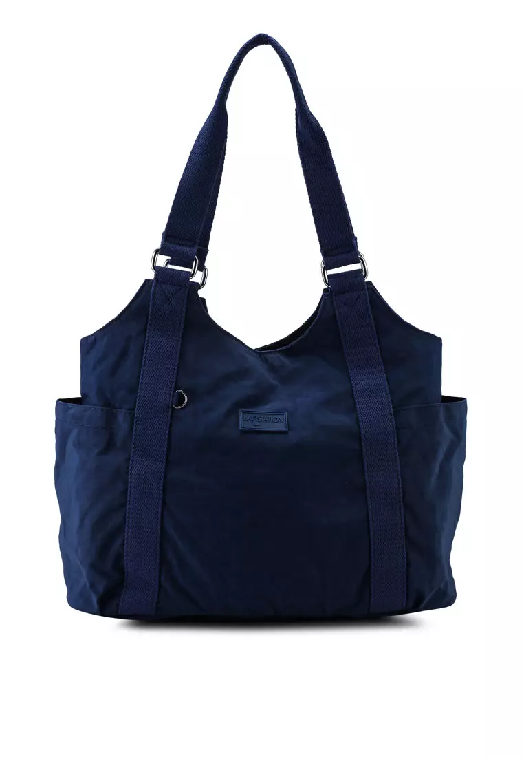 Buy Bagstation Crinkled Nylon Shoulder Bag 2024 Online | ZALORA Philippines