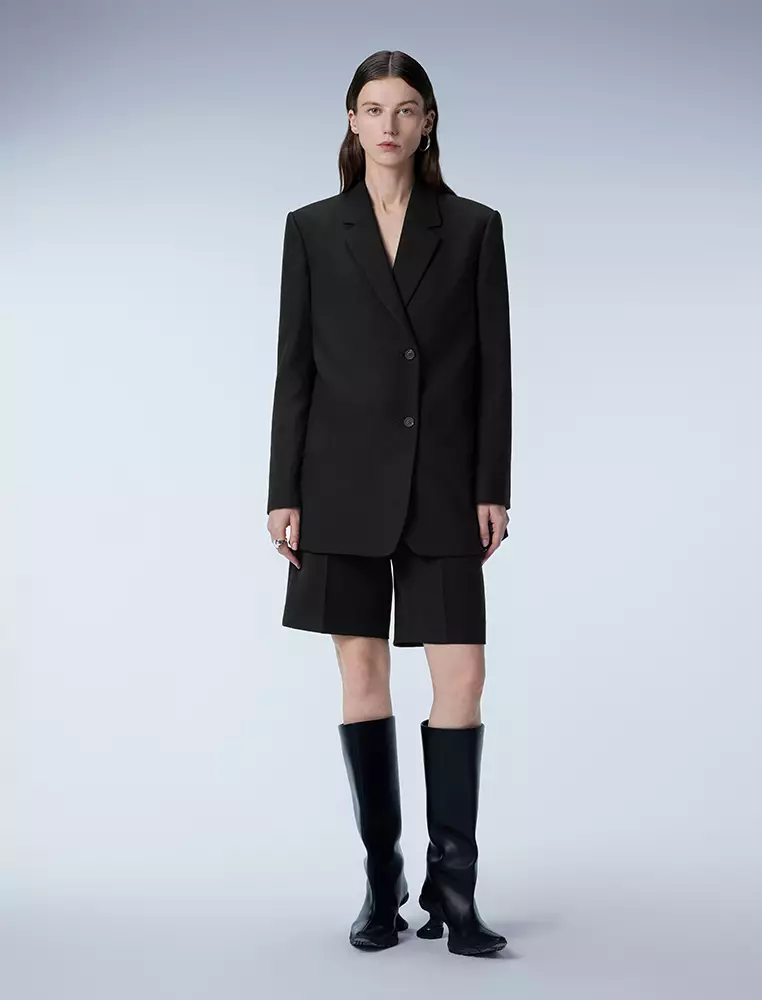 通勤气质中长款西服