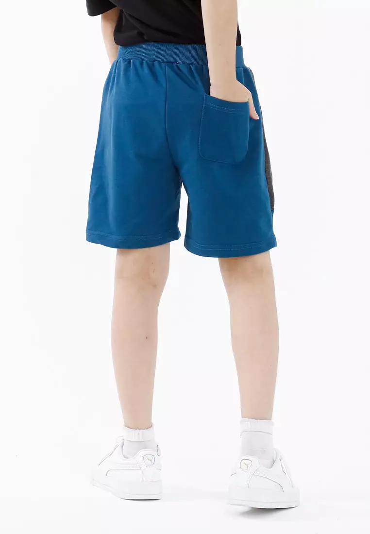 Forest Kids Shorts Unisex Cotton Terry Boy Girl Short Pants Kids l Seluar Pendek Budak Lelaki Perempuan - FK6504-30DkBlue
