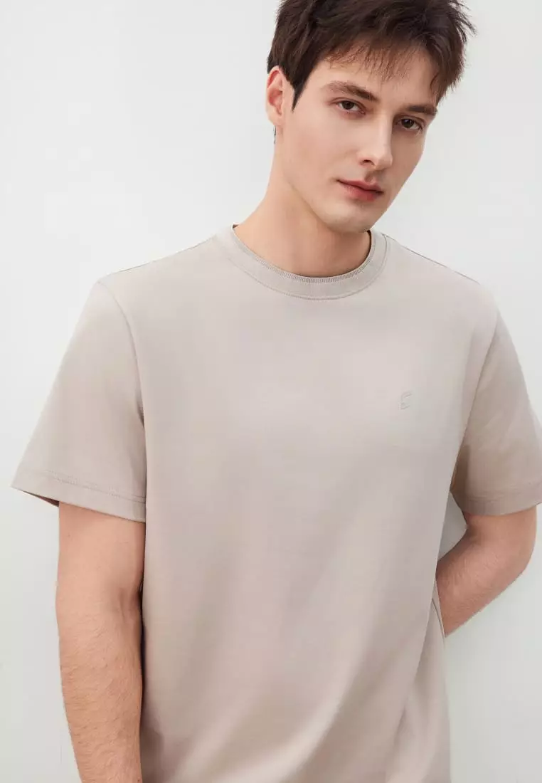 G2000 Mercerized Cotton Jersey High Crew Neck Regular Fit Tee