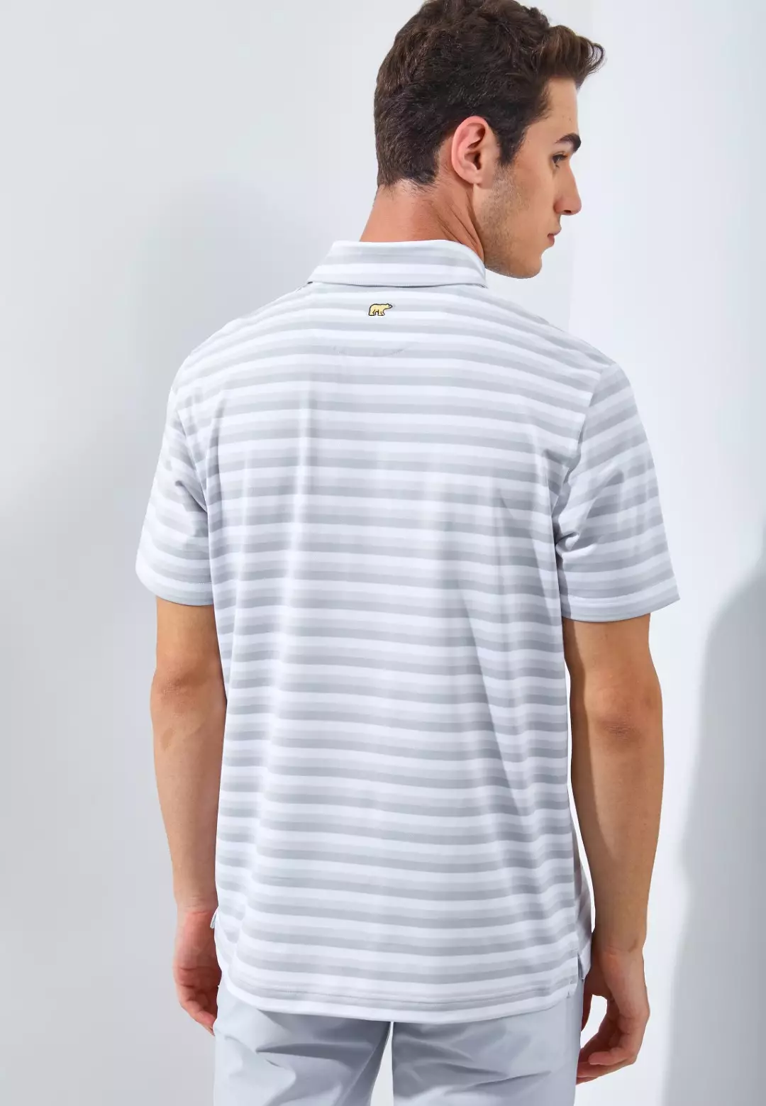 Jack Nicklaus Daytona Premium Heather Stripe Polo Silver Coast