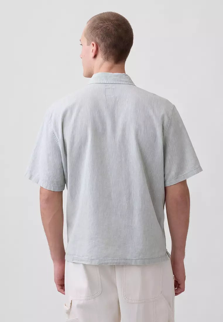 Short Sleeves Linen Shirt