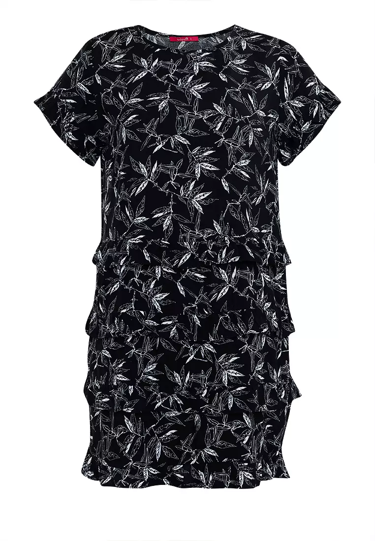 Ligaya Printed Ruffle Tiered Dress