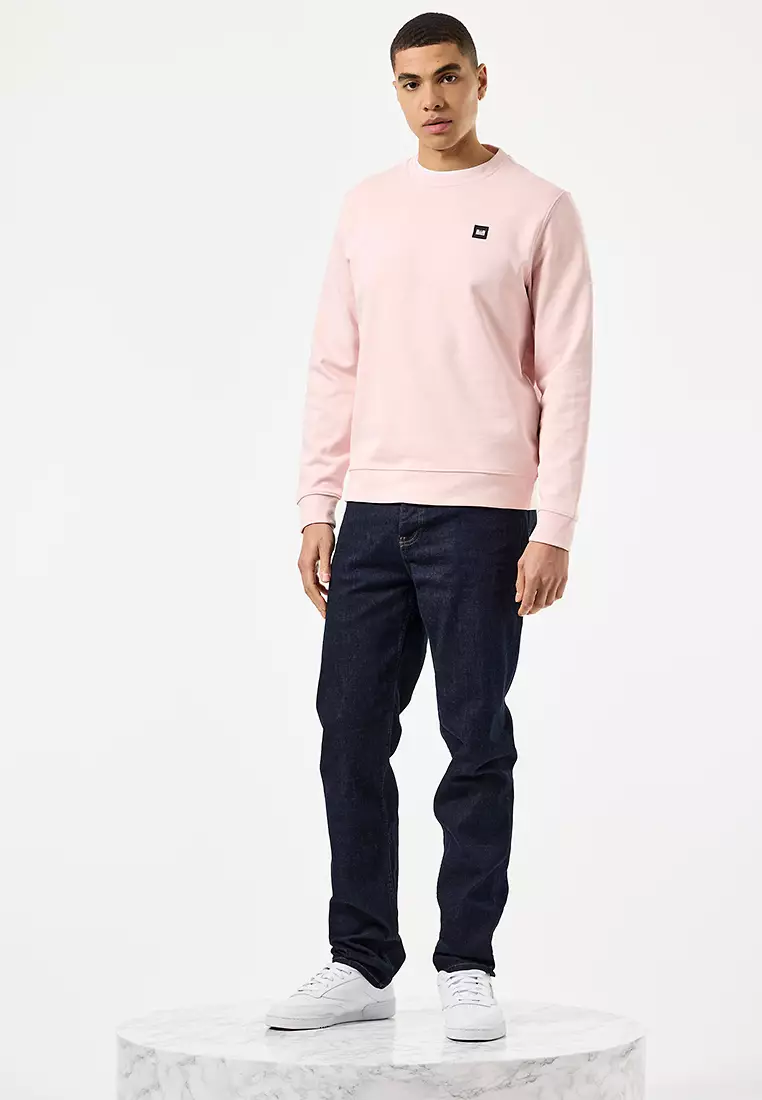 MENS PALE BLUSH FERRER BADGE SWEAT