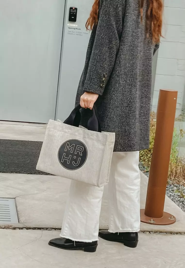 MONO LE BLANC V Canvas Vegan Leather Crossbody Bag Black