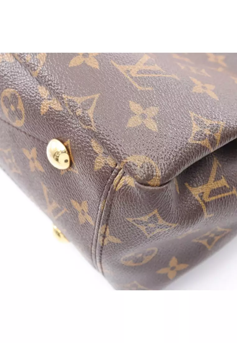Pre-Loved Louis Vuitton Pallas monogram Cerise 2WAY Handbag PVC leather Brown Red