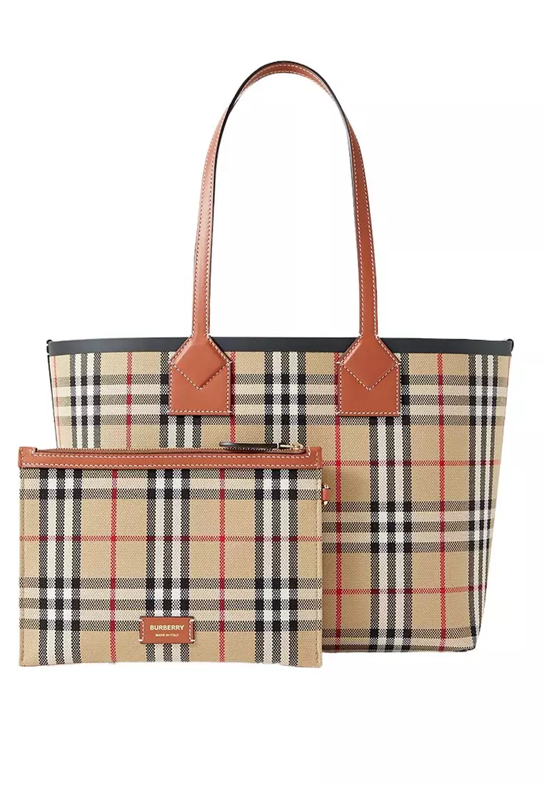 Small London Tote Bag in Briar Brown/Black