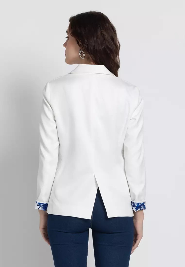 Buy Shaye White Single Breasted Blazer 2024 Online ZALORA Singapore