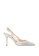 Nina Armando white and silver Bridget Patent Leather Slingback High Heel NI342SH0FV8SSG_1