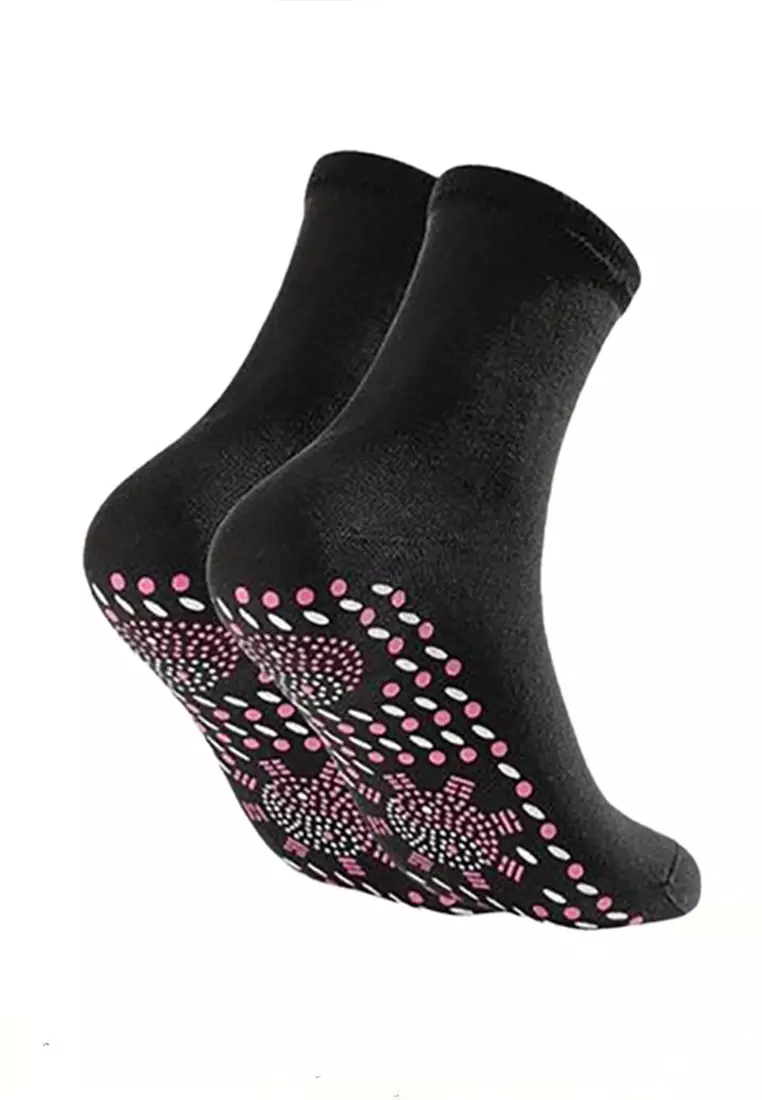 Arabella Kaos Kaki Unisex Terapi Self Heating Magnetic Socks Material Cotton ORIGINAL - Black