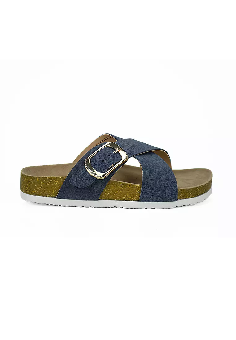 Discount on Cardam's Lifestyle  shoes - SKU: Eclb Wa 00126 Navy Blue Flat Sandals