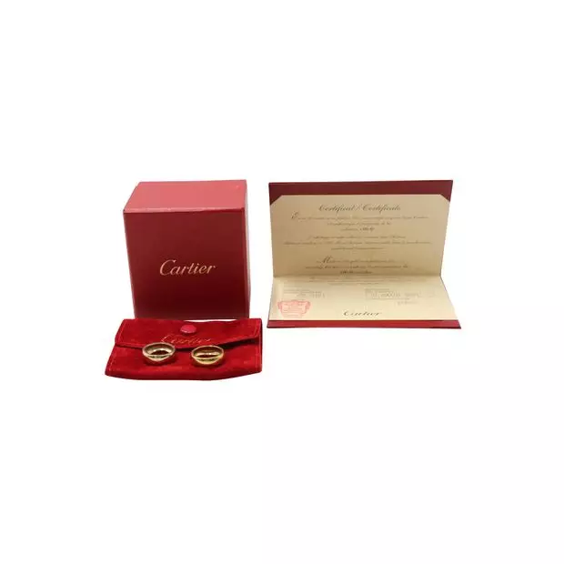 Buy Cartier Pre Loved CARTIER Set of Two Golden Wide Rings Bands