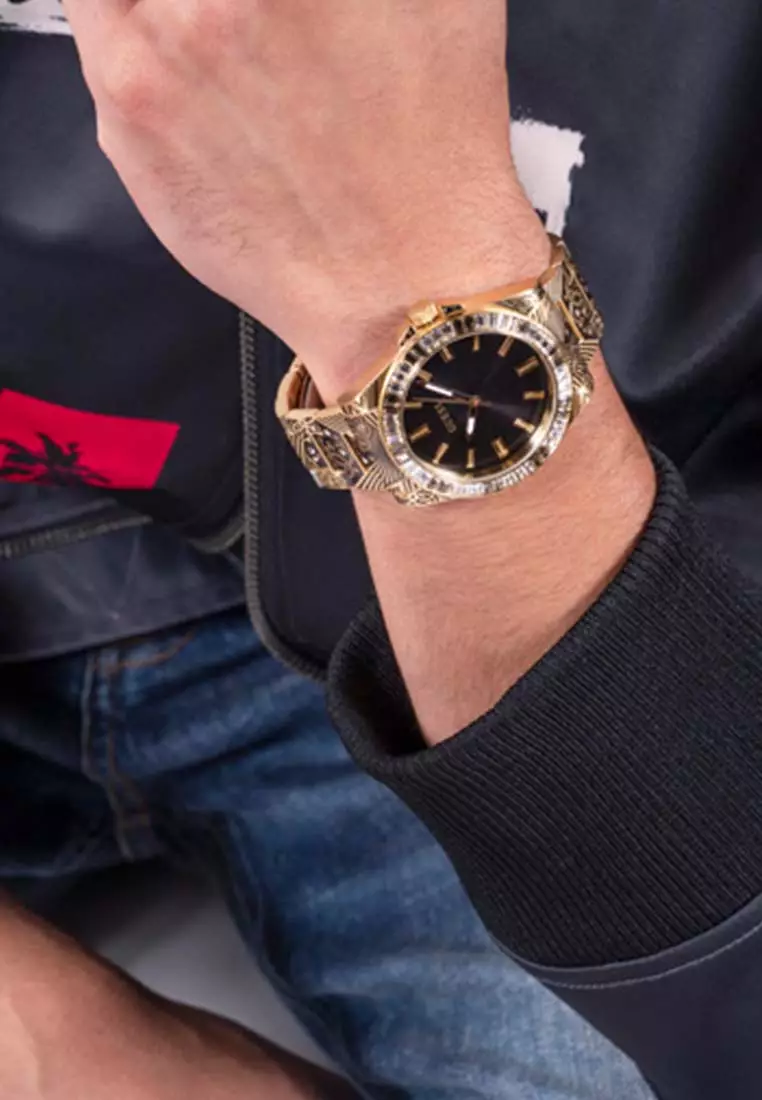 Guess Gents Watch Gold THRONE - GW0496G2