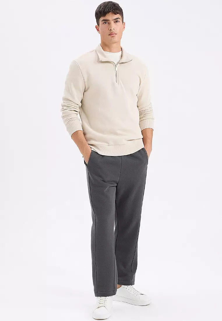 Sporty Drawcord Panel Sweatpants