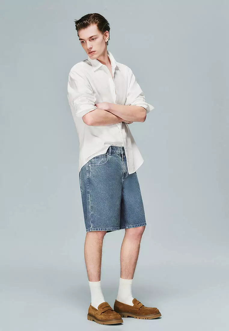 宽松型A开襟衬衫